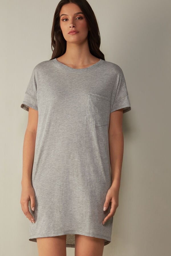 Intimssimi Ultrafresh Supima® Cotton Nightdress Grey | USDYB39305