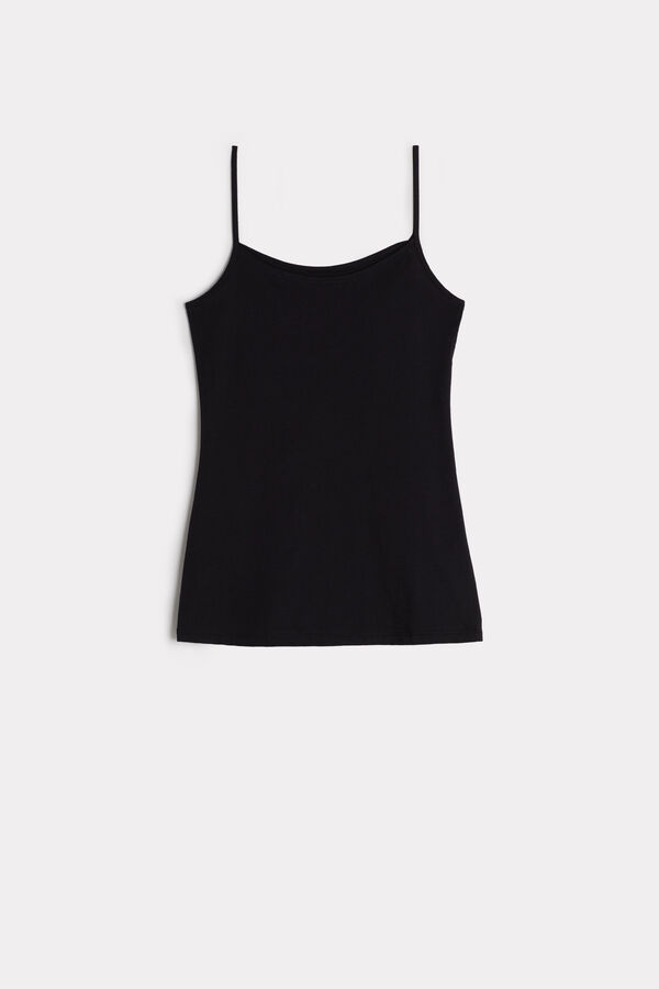 Intimssimi Ultrafresh Supima® Cotton Vest Top Black | USQCS28701