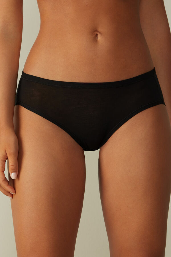 Intimssimi Ultralight Supima® Cotton Briefs Black | DUSVO84288