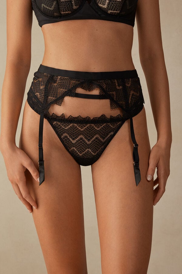 Intimssimi Urban Nomad Garter Belt Black | TUSPQ91443