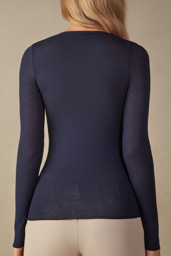 Intimssimi V-neck top in Modal Ultralight with Cashmere Blue | TUSWZ96375