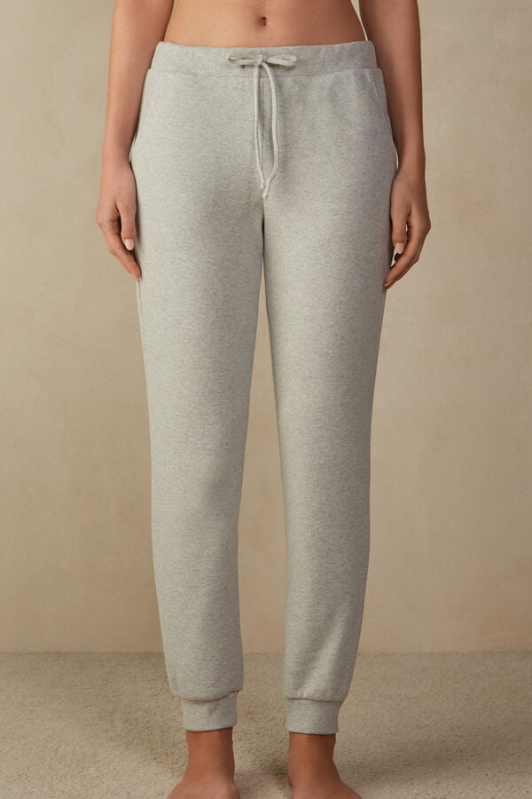 Intimssimi Warm Cuddles Full Length Cuffed Pants Grey | GUSEC35646