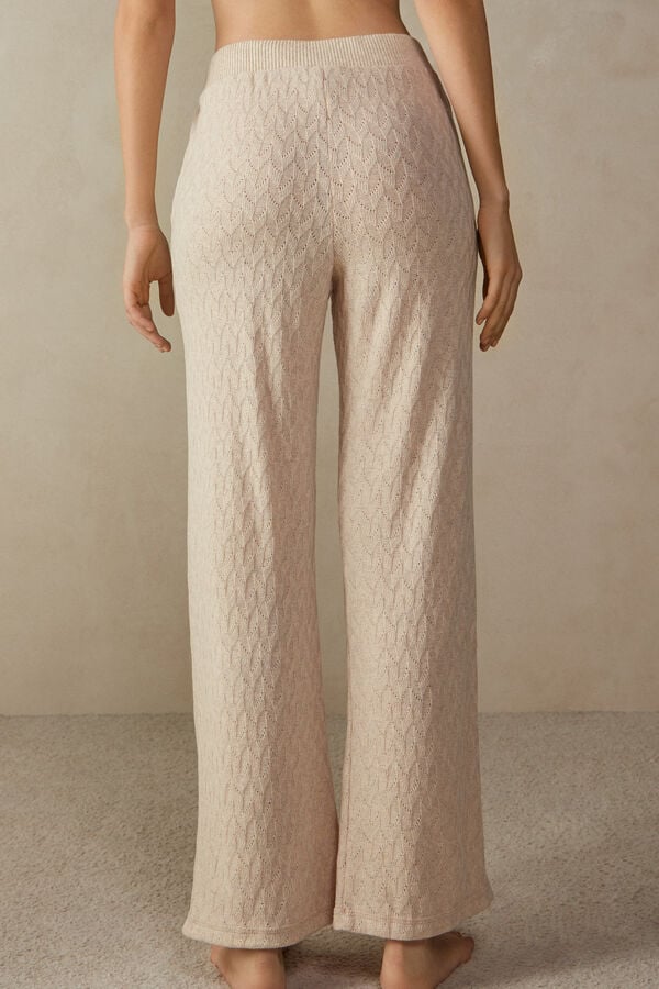 Intimssimi Winter Braid Full Length Jacquard Pants Natural | QUSWA99101