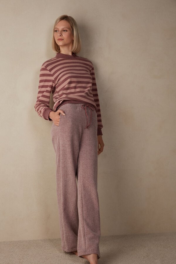 Intimssimi Winter Candies Full Length Sweatpants Dark Pink | LUSSX77580