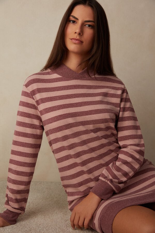 Intimssimi Winter Candies Striped Night Shirt Pink | USNEJ88710