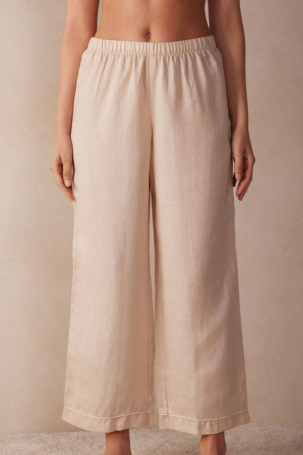 Intimssimi Yacht Night Linen Pants Natural | MUSHR84958