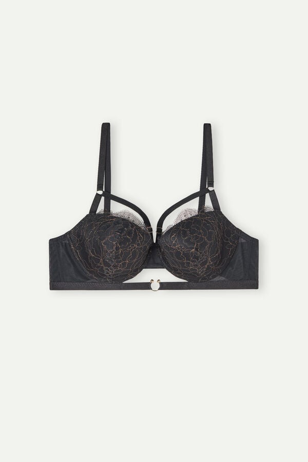 Intimssimi Your Private Party Sofia Balconette Bra Black | QUSUV83088